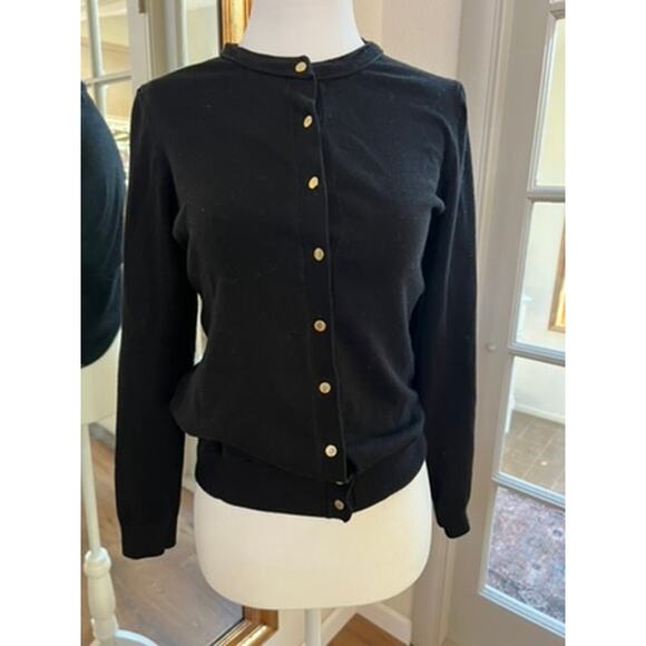 Calvin Klein Women's Black Cardigan with Gold Buttons Size Small - Picture 1 of 6
